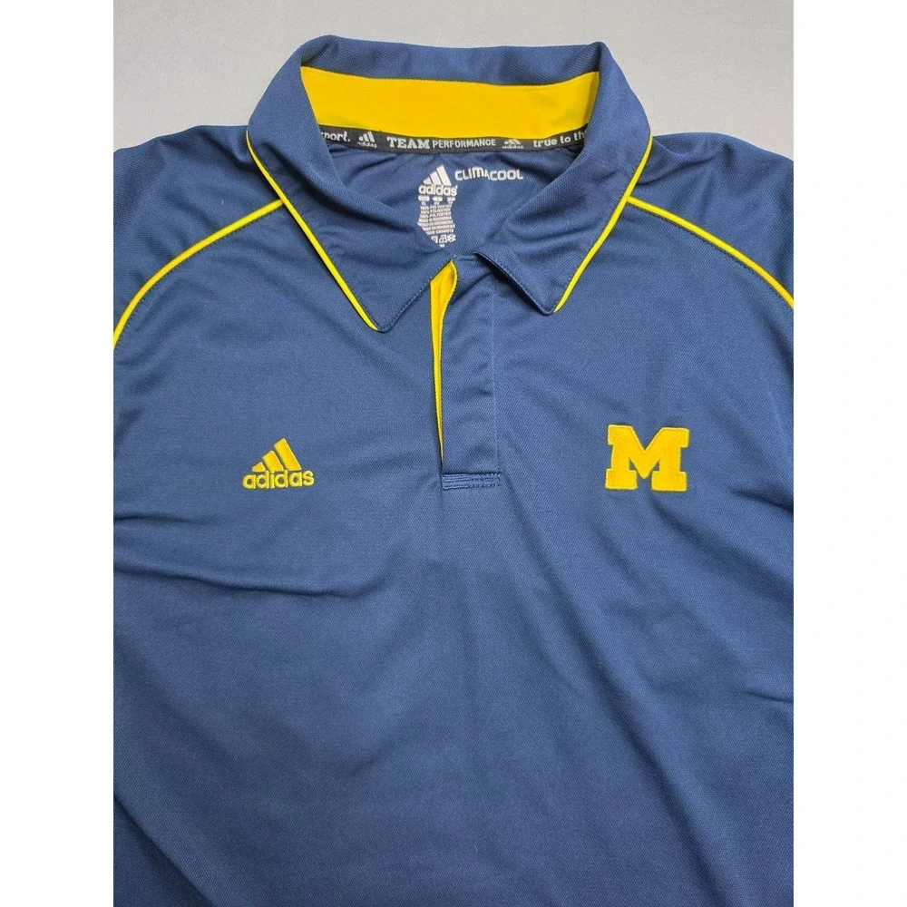 Adidas ClimaCool Michigan Wolverines Football Shirt Men's XL Blue Performance